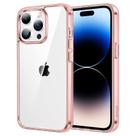 Capa de telefone JeTech para iPhone 14 Pro 6.1" à prova de choque em ouro rosa