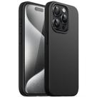 Capa de telefone JeTech Silicone para iPhone 15 Pro Max 6,7" preta