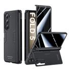 Capa de telefone Kaiiecal Slim Hinge Kickstand com privacidade para Samsung Galaxy Z Fold 5 preta