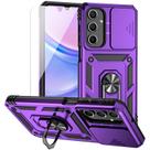 Capa de telefone M MAIKEZI Samsung Galaxy A16 5G de camada dupla roxa
