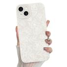 Capa de telefone MZELQ para iPhone 15 Silicone Floral Flower Rose