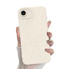Capa de telefone MZELQ para iPhone 16E Silicone Wave Ripple White
