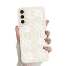 Capa de telefone MZELQ Silicone Branca Floral Samsung Galaxy S22+