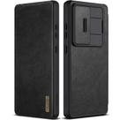 Capa de telefone Nillkin Galaxy S25 Ultra de 6,9" em couro preto Capa de telefone Nillkin Galaxy S25 Ultra de 6,9" em couro preto