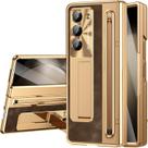 Capa de telefone NINKI para Samsung Galaxy Z Fold 7 com S Pen Gold