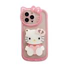 Capa de Telefone Olntun para iPhone XR - Design 3D Fofo com Laço Rosa Capa de Telefone Olntun para iPhone XR - Design 3D Fofo com Laço Rosa