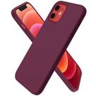 Capa de telefone ORNARTO compatível com iPhone 12 Mini Wine Red