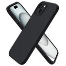 Capa de telefone ORNARTO compatível com iPhone 15 de 6,1 polegadas preta