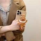 Capa de telefone Roemary Cartoon Bear para iPhone 15 Pro Max com pulseira