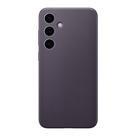 Capa de telefone Samsung Galaxy S24+ Plus em material vegano violeta escuro
