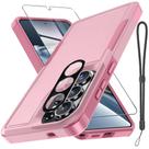 Capa de telefone Samsung Galaxy S26 Ultra com protetor de tela rosa
