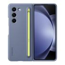 Capa de telefone SAMSUNG Galaxy Z Fold5 Slim S Pen com suporte azul gelado