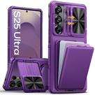 Capa de telefone SSLOTSCASE para Samsung Galaxy S25 Ultra Dark Purple Capa de telefone SSLOTSCASE para Samsung Galaxy S25 Ultra Dark Purple