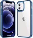 Capa de telefone Temdan para iPhone 12 6.1 azul/transparente à prova de choque