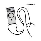 Capa De Telefone Transparente Com Cordão De Luxo Magsafe Para iPhone 17 16 14 12 13 15 pro Max