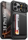 Capa de telefone Vihibii para iPhone 16 Pro Max com protetor de tela 2X