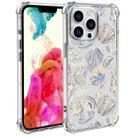 Capa de telefone Wihytec para iPhone 14 transparente à prova de choque Seashells Capa de telefone Wihytec para iPhone 14 transparente à prova de choque Seashells