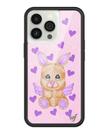 Capa de telefone Wildflower Love Stitched para iPhone 13 Pro roxa