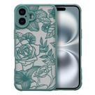 Capa de telefone XIZYO iPhone 16 Plus 6,7" floral rosa TPU verde