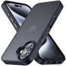 Capa de telefone Yriklso para iPhone 16 Plus preta à prova de choque