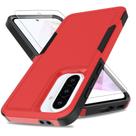 Capa de telefone yuanming Galaxy A36 5G Military Grade Vermelha