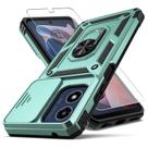Capa de telefone YZOK Moto G 5G 2024 militar à prova de choque verde
