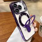 Capa de telefone Zinlyuen Magnetic Ring com suporte para iPhone 17 Pro Max 6,9" roxa