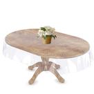 Capa de toalha de mesa FeelingWarm Clear Vinyl 60x90cm oval