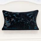 Capa de travesseiro Alerfa Black Cut Velvet Maple Leaf 30x50cm