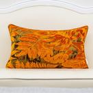 Capa de travesseiro Alerfa Maple Leaf Bordado 30x50cm Laranja