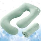 Capa de Travesseiro de Gravidez Refrescante Sasttie 145 cm em U Verde