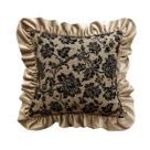 Capa de travesseiro de pelúcia floral de luxo em estilo francês 45x45cm