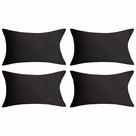Capa de travesseiro Home Brilliant Spring Black Outdoor 30x50cm x4