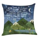 Capa de travesseiro Littlefa Inspiring Gifts Cute Mountains Beige