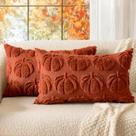 Capa de travesseiro MIULEE Fall 30x50cm, conjunto de 2 decorações de abóbora enferrujada