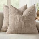 Capa de travesseiro MIULEE Thick Chenille Oatmeal 50x50cm Conjunto de 2