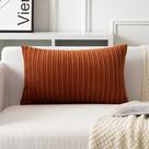 Capa de travesseiro UGASA Fall Velvet 30x50cm Laranja Queimada 1 peça Capa de travesseiro UGASA Fall Velvet 30x50cm Laranja Queimada 1 peça