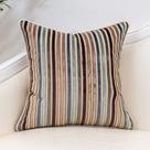 Capa de travesseiro Yangest Velvet Brown Listrada 45x45 cm