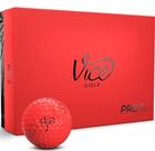 Capa de uretano fundido vermelha de 4 peças para bolas de golfe Vice Pro Plus