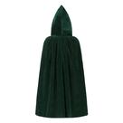 Capa de veludo com capuz para crianças KNELOR M Age 5-7 verde