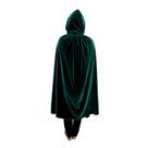 Capa de veludo com capuz para crianças SZBZ, capa de veludo, verde, 110 cm