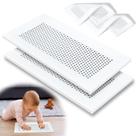 Capa de ventilação de silicone Orzbow Baby Proof 13x30 cm branca, pacote com 2