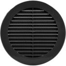 Capa de ventilação Soffit Systems 15 cm de plástico preto redondo