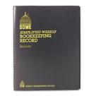 Capa de vinil marrom Bookkeeping Record Dome 600 128 páginas Capa de vinil marrom Bookkeeping Record Dome 600 128 páginas
