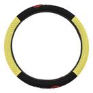 Capa de Volante 38 cm Bordada (TYPe R) Preta/Amarela