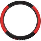 Capa de Volante 38 cm Bordada (TYPe R) Preta/Vermelha