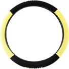 Capa de Volante 38cm Preto/Amarelo Bordado - Funks