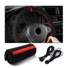 Capa de volante AUCELI Car 38 cm em couro genuíno Capa de volante AUCELI Car 38 cm em couro genuíno