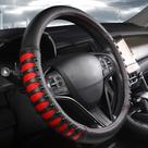 Capa de volante de carro West Llama em couro de microfibra 37-38cm