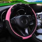 Capa de Volante de Couro com Coroa de Diamante (14,5-15 Polegadas) - Acessório para Carro Capa de Volante de Couro com Coroa de Diamante (14,5-15 Polegadas) - Acessório para Carro